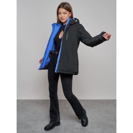 Ski jacket female, size 42, black color-17