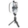 LED ring lamp Hoco LV03 Plus, 6 "(17 cm), 3 modes, battery 1200 mAh, black