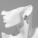 Earrings Metal "Abstraction" tail, color silver