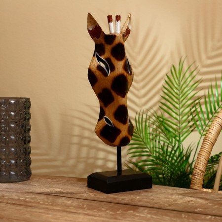 Mask "Zebra" on a stand, Albezia 40 cm