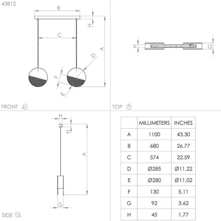 Mumles chandelier, 2x40W E27-3