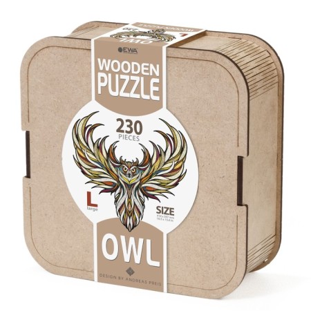 Wooden, figured puzzle Ewa wise owl-8