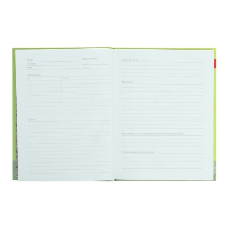 Readers' diary A5+, 40 sheets "Avocado", cover coated cardboard, glossy lamination-1