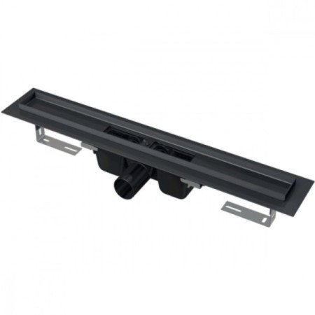 Supporting groove Alcadrain Apz1black-650, with thresholds, 650 mm, black matte