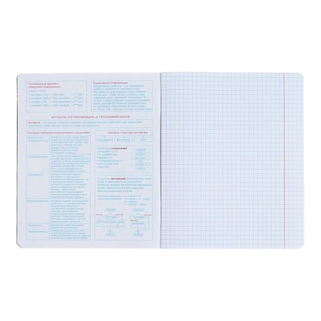 Notebook “World of the Future”, 48 sheets in a cage, “Informatics”, coated cardboard, metallized paint, an offset block-2