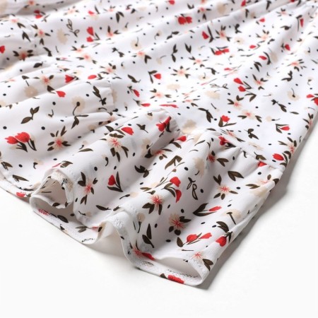 Women's dress with ruffles MIST, size 48, white-6