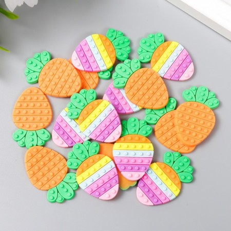Decor for creativity rubber "carrots" set 16 pcs mix 3.5x2.2 cm-1