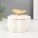 Coramics box "Butterfly on the Provence Flower" White 8.5x8.5x8 cm