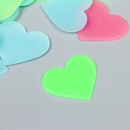 Stick phosphorus plastic "Hearts" set 40 pcs mix 17x12 cm-1