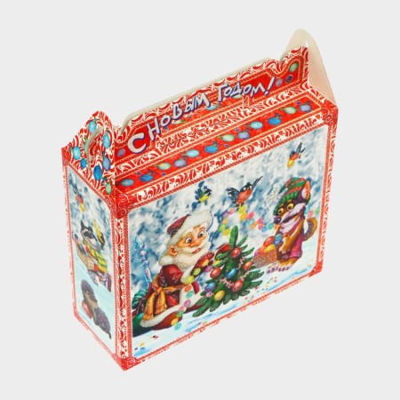 New Year. The gift box New Year's suitcase Small "Adventures begin" 17.3 x 6.5 x 15 cm.-2