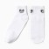 Women's socks shortened "Panda", white color, rr 23-25