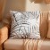 Decorative pillowcase 40x40 cm, tropics, gray color, 100% cotton