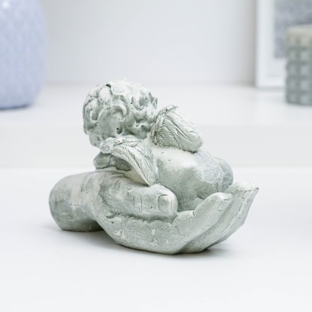 Figure "Angel in the palm of his hand sleeps" aged, 16x10x8cm-5
