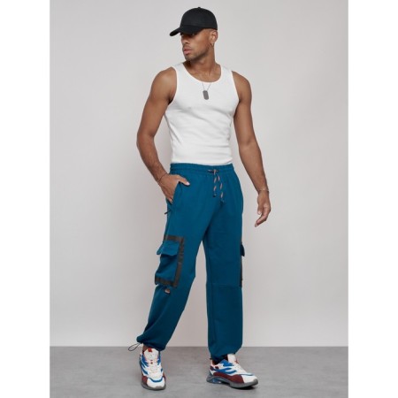 Sports male pants, size 50, blue color-23