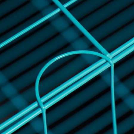 A cage with a hatch for dogs and cats, 100 x 60 x 70 cm, blue-4