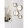 A set of mirrors "Bamboo", a mirror surface 22.7 × 20/15 × 13.2 cm, golden color