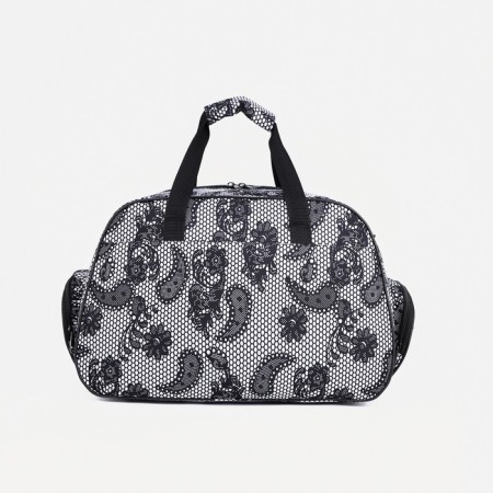 Road bag with lightning, 2 outer pockets, long belt, gray color-1