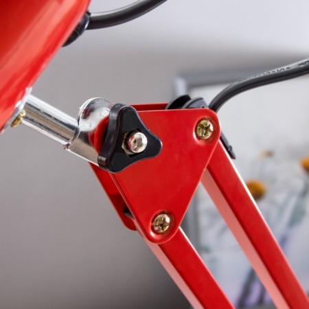 Desktop lamp E27, h = 55 cm, hinged, on the clamp (220V) red Risalux-6