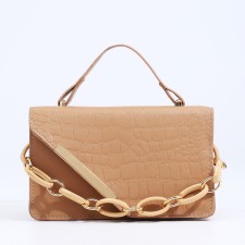 Bag Messenger with lightning, beige color