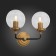 Sconces st. SL234.401.02. Varieta. 2x40 watts, E27, 36x27 cm, black color, gold
