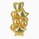 Set of balls "festive" foil, latex, color gold, 10 pcs.