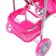 Stroller for dolls summer, with a roof, the handle is adjustable, metal