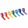 Adhesive Washi tapes for decor rainbow, plain, 15 mm x 3 m (set 7 pcs) rice paper