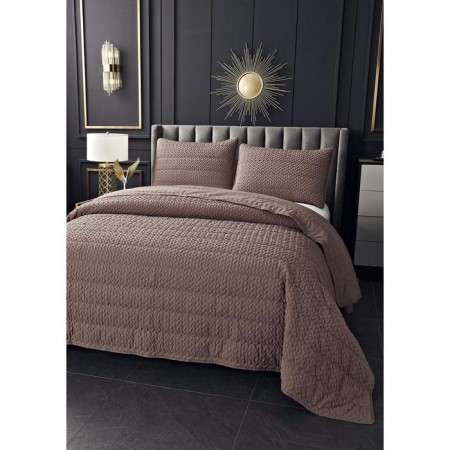 A set with a bedspread "Irma", size 230x250 cm, 50x70 cm - 2 pcs, color of Mokko-8