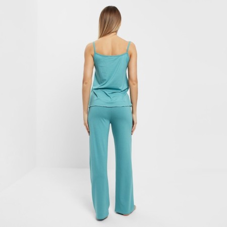 Female pajamas (T -shirt, trousers) Biryuza color, size 52-7