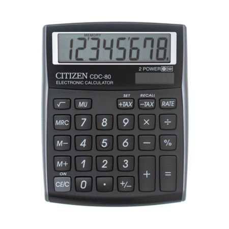 CITIZEN CITIZEN CDC-80BKWB, 8-bit, 109 x 135 x 25 mm, double power, black-1