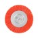 Nylon brush for a tundra drill, with a hairpin, flat, 125 mm