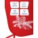 Sanctis seat - mattress, universal, with buttons, red color