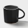Ceramic mug with a spoon Simple, 350 ml, black color