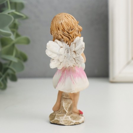 Souvenir Polystone "Angel -musician - Flowers game" MIX 3.5x4.5x9 cm-6
