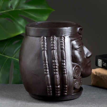 Pot - Organizer "Cleopatra" black, 1.6 l/ 16x17x15cm-2