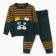Knitted children's kit (jumper, trousers), green color, height 74