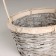 Wicker basket, d17x10.5xh33cm, gray, bamboo