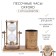Oxford sand clock with an organizer for the office, souvenir, 15.5 x 6.8 x 13 cm