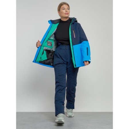 Ski jacket women's winter, size 46, blue color-10