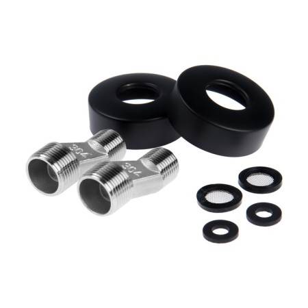 ACCOONA A63126F bath mixer, single -leaf, pour 149 mm, shower set, black-6