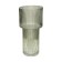Decorative vase of embossed glass, 115 × 115 × 245 mm, color gray color