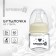 Basic feeding bottle, classic throat, glass, slow flow., 60 ml., 0 months, white color