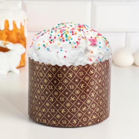 Paper form for cupcake, muffins and kulich "XV" 134x100mm