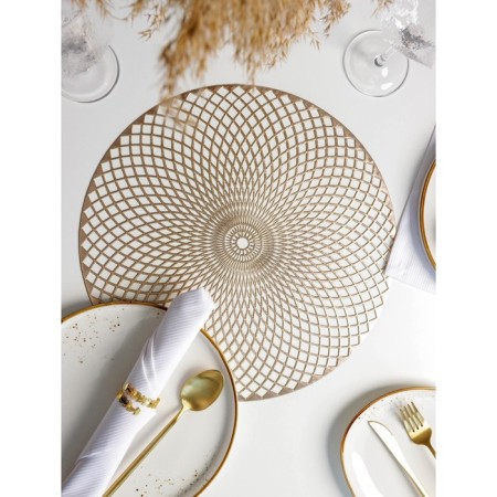 A set of serving napkins on the table “Vira”, 4 pcs, d = 38 cm, gold color-3