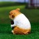 Garden figure "Guinea pig with accordion" 10x13.5x17cm