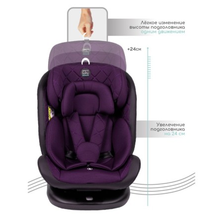 AMAROBABY BRILLANT, ISOFIX fastening, class D, group 0+/1/2/3 (0-36 kg), purple color-5