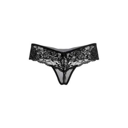Lace panties with accession collection access, black color, size s/m-1