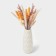 Vase for flowers, plastic, 2.5 l, 9.5 × 6 × 30 cm, white