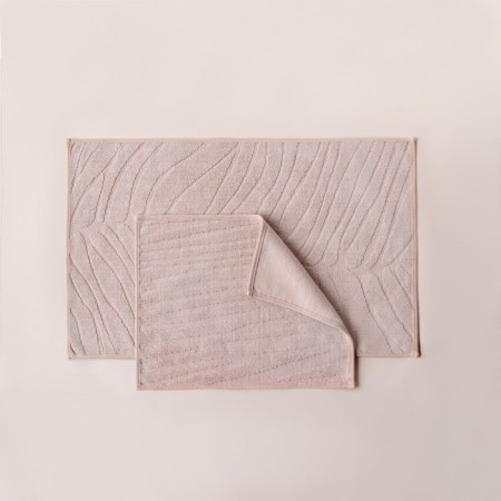 A set of mats for the bathtub "Orta", size 50x60 cm, 60x100 cm, dust pink color-2