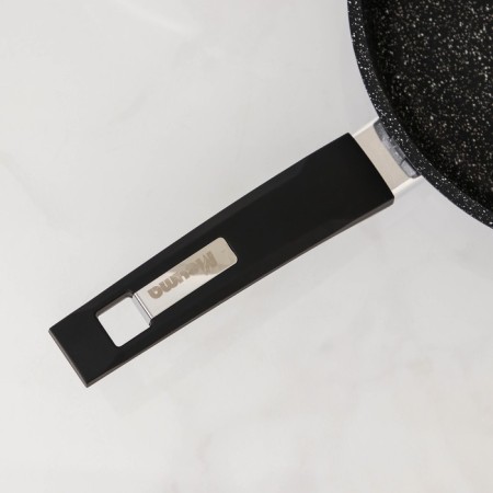Granite Black Skoroda Induction Pro, D = 22 cm, plastic handle, induction, anti -stick coating, black color-3